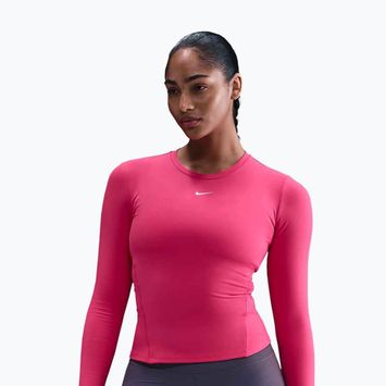 Women's longsleeve Nike One Fitted Dri-Fit rush pink/white