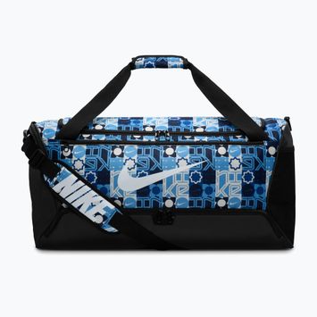 Training bag Nike Brasilia 9.5 Aop 60 l university blue/black/white