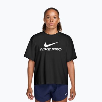 Women's training T-shirt Nike Pro Dri-Fit Loose black/white