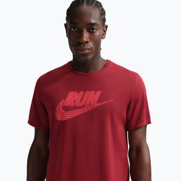 Men's running top Nike Miler Dri-Fit UV team crimson/light crimson