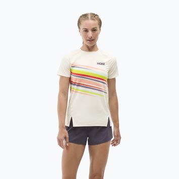 Women's running top HOKA Race Day alabaster flare