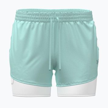 Women's running shorts Under Armour Velociti Pro 4" 2N1 refresh mint/castlerock