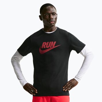 Men's T-shirt Nike Dri-Fit Running black/team crimson