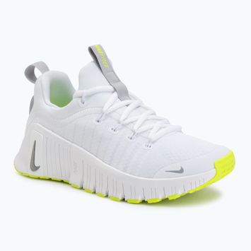 Women's training shoes Nike Free Metcon 6 white/volt/metallic silver