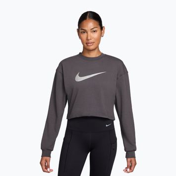 Women's training sweatshirt Nike Pro Dri-Fit Crew Neck thunder grey/metallic silver/white