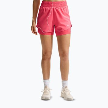 Women's shorts Nike One Dri-Fit High-Waisted 3" 2In1 sea coral/white