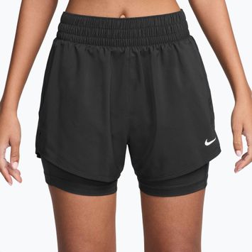Women's shorts Nike One Dri-Fit High-Waisted 3" 2In1 black/white