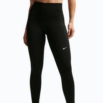 Women's training leggings Nike One High-Waisted 7/8 black/white