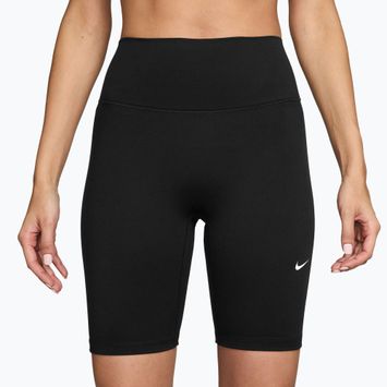 Women's shorts Nike One High-Waisted Biker 8" black/white