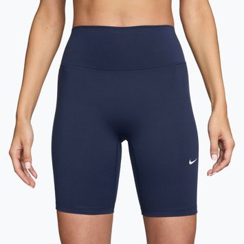 Women's shorts Nike One High-Waisted Biker 8" midnight navy/white