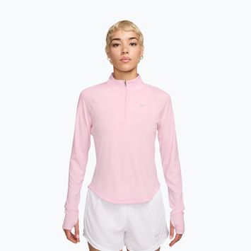 Women's running long sleeve Nike Tempo Swoosh Run Dri-Fit 1/4-Zip pink foam/white