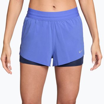 Women's running shorts Nike Swift Mid-Rise 2in1 sapphire/midnight navy