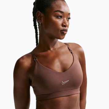 Training bra Nike Indy Padded Gloss light chocolate