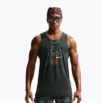 Men's running T-shirt Nike Stride Dri-Fit ADV black spruce