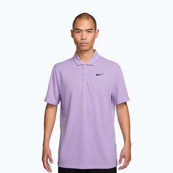 Men's tennis T-shirt Nike Court Dri-Fit Polo Solid violet mist/black