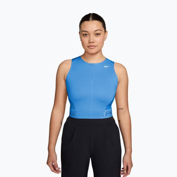 Women's training T-shirt Nike Pro Dri-Fit university blue/light photo blue/white