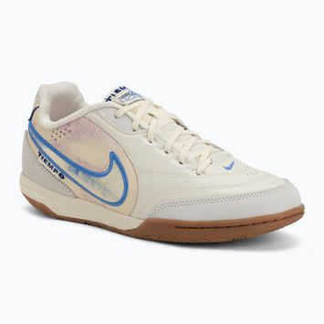 Men's football boots Nike Tiempo Streetgato PRM IC coconut milk/gum medium brown/blue crystal