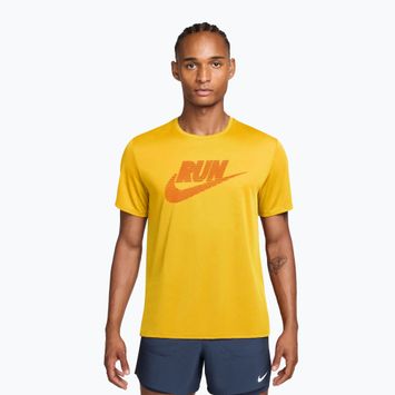 Men's running T-shirt Nike Miler Dri-Fit UV laser orange/total orange
