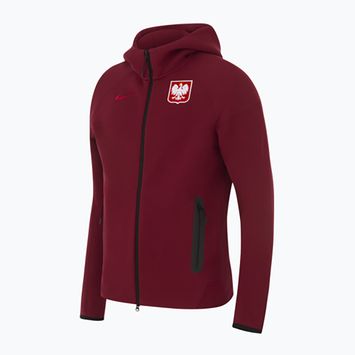 Men's football sweatshirt Nike Tech Fleece Poland Full Zip Hoodie team red