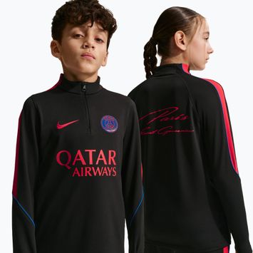 Children's football sweatshirt Nike Paris Saint-Germain Strike Dri-Fit Soccer Knit Drill Top black/global red/global red