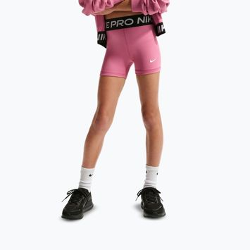 Nike Pro children's shorts peony/white