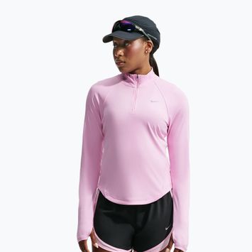 Women's running sweatshirt Nike Tempo Dri-Fit 1/4 Zip pink rise