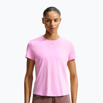 Women's training shirt Nike One Classic pink rise/white
