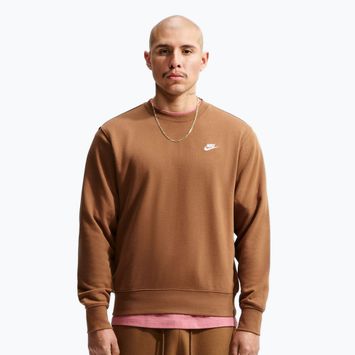 Men's sweatshirt Nike Club ale brown/white