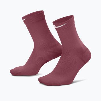 Socks Nike Run Midweight Crew pink smoke/pink rise/white