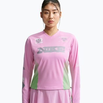 Women's running longsleeve Nike Swift Jersey Top pink rise/illusion green