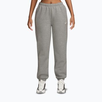 Women's trousers Nike Studio Fleece dark grey heather/sail