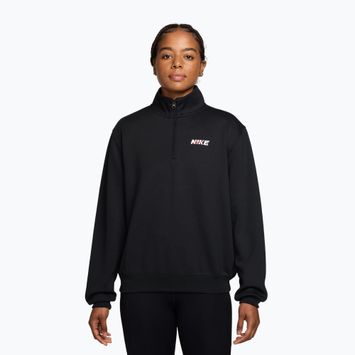 Women's training sweatshirt Nike Studio Fleece Sport black/university red/white
