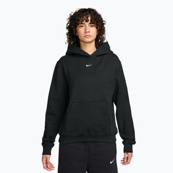 Women's sweatshirt Nike Studio Fleece total black/sail