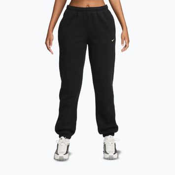 Women's trousers Nike Studio Fleece total black/sail