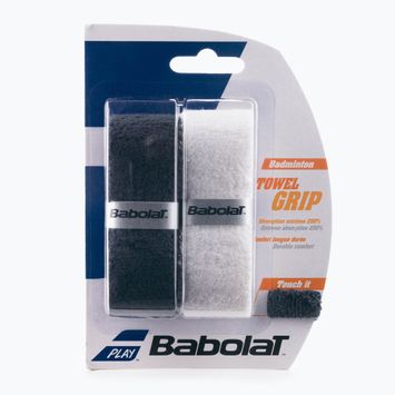 Babolat Towel Grip badminton racket wraps 2 pcs white and black 114266