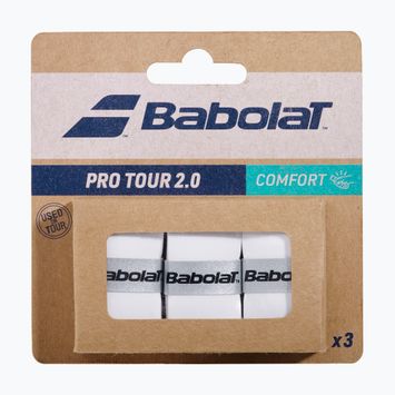 Babolat Pro Tour 2.0 tennis racket wraps 3 pcs white