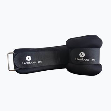 Ankle and wrist weights 2 kg 2 pcs. Sveltus Weighted Cuff black 0944