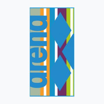 Arena Big Logo Velour towel turquoise multi