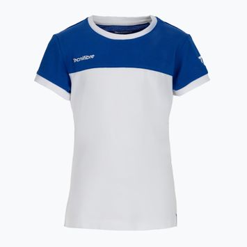 Tecnifibre Stretch white and blue children's tennis shirt 22LAF1 F1