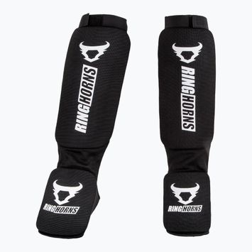 Ringhorns Kontact Shin Guards tibia and foot protector black