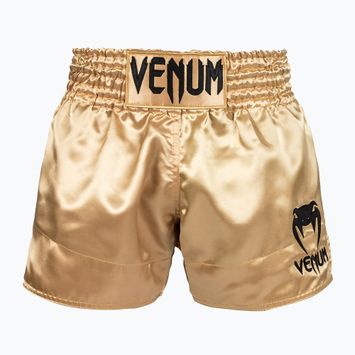 Men's Venum Classic Muay Thai shorts black and gold 03813-449