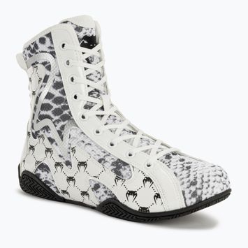 Venum Snake white boxing boots