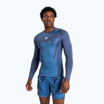 Men's training longsleeve Venum Attack Rashguard navy blue