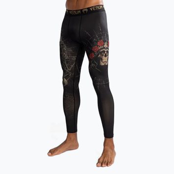 Men's training leggings Venum Santa Muerte 5.0 Men's Spats deep black/gold