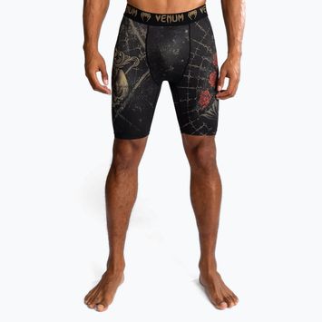 Men's training shorts Venum Santa Muerte 5.0 Men's Vale Tudo Training Shorts deep black/gold