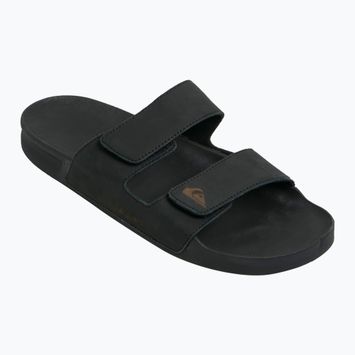 Quiksilver Men's Rivi Leather Double Adjust flip-flops black 1