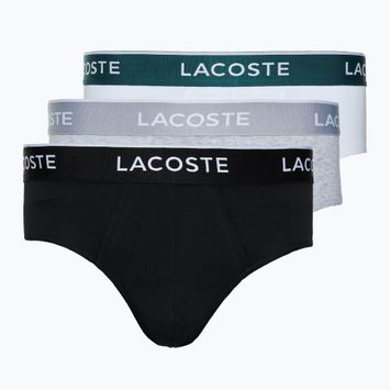 Lacoste men's briefs 8H3472 3 pairs black/white/silver chine