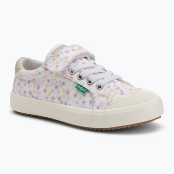 Kickers Kickgoldi white/print festi summer children's trainers