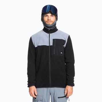 Men's Quiksilver Aker Full Zip Fleece snowboard sweatshirt true black