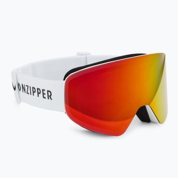 VonZipper Encore white/wildlife fire chrome snowboard goggles